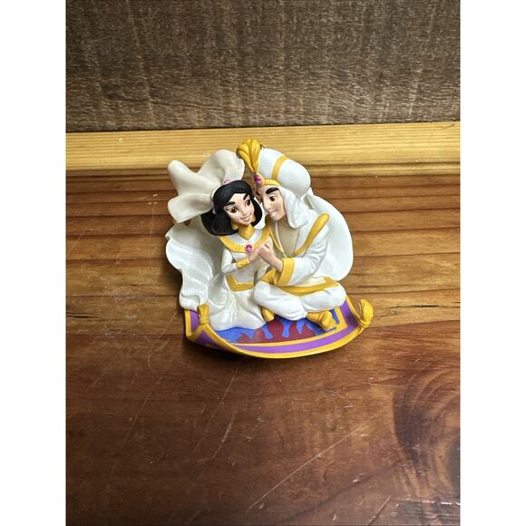 Vtg 1997 Disney Aladdin King Of Thieves HM Christmas Ornament Aladdin Jasmine - Picture 2 of 5